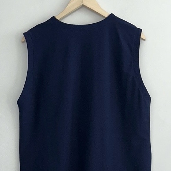 EILEEN FISHER Washable Stretch Crepe Deep V-Neck Dress in Midnight - Picture 10 of 13